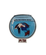 Peta Kids sticker  Betta Fish Deserve Better Blue on Fish Tank Vintage a... - $279.11 MXN