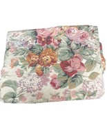 VTG Ralph Lauren Allison Multi King Flat Sheet cottage chic floral roses... - £35.37 GBP