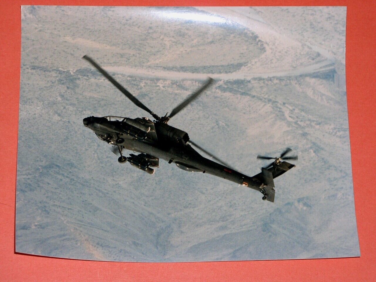 Apache AH-64 Helicopter Military Photo Vintage 1987 #87-2227-24 - $39.99