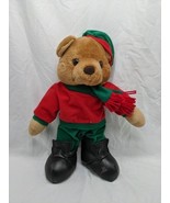 Vintage Kuddle Me Toys Christmas Bear Plush With Scarf 12&quot; - $17.82