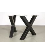 Industrial X Shaped Table  Legs, Heavy Duty Table Base, River Table Metal Base - $469.00
