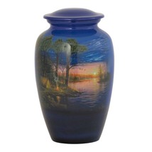 Large/Adult 210 Cubic Inch Metal Paradise Funeral Cremation Urn for Ashes - £157.59 GBP