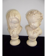 Mid Century Chalkware peasant boy and girl, 10 &quot; tall - $138.49 CAD