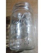 Kerr Embossed Self Sealing Glass Normal Mouth Pint Mason Food Canning Ja... - $6.84 CAD