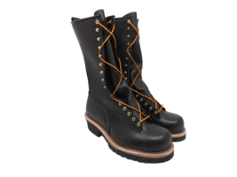 Hoffman Men&#39;s 12&quot;  Steel Toe Pole Climber Boots *Made IN USA* Black Size... - £199.38 GBP