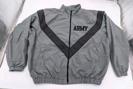 US Army Jacket Men&#39;s Size Large IPFU Skilcraft Windbreaker Gray 8415-01-465-4811 - £14.04 GBP