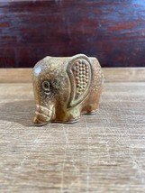 Small Brown Ceramic Elephant Figurine Tea Light Holder Trinket Dish Ince... - £9.87 GBP