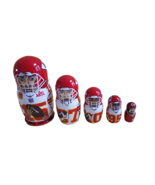 Kansas City Chiefs Nest Doll/5-pc Set/Handmade/6.5&quot; Tall/Signed/FREE SHI... - $35.52