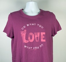 Life is Good Do What You Love Crusher T Shirt Womens Large Classic Fit Cotton - £17.18 GBP