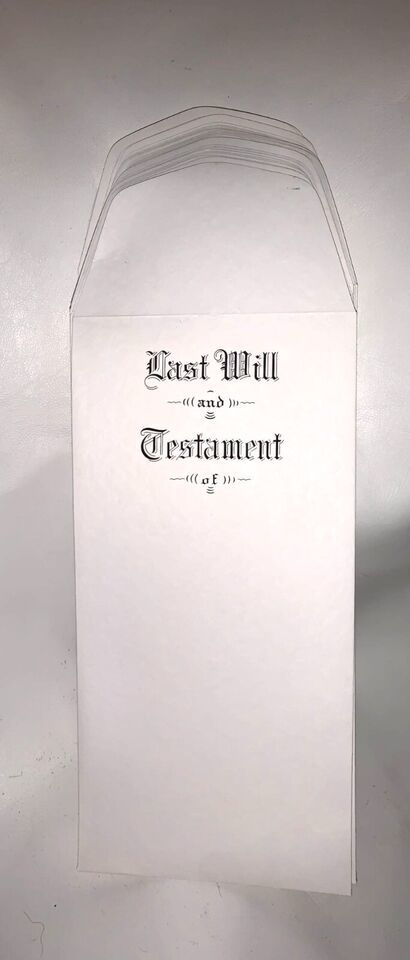 Lot of 2 Last Will and Testament envelopes - $5.94