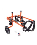 Pets and Wheels Dog Wheelchair - For XS/S Size Dog - Color Orange 12-25 Lbs - $179.99
