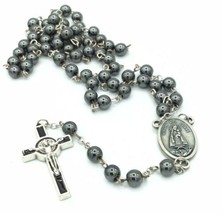 Caridad del Cobre Men&#39;s Rosary Hematite st.saint Benedict cross Necklace... - £11.10 GBP