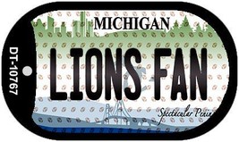 Lions Fan Michigan Novelty Metal Dog Tag Necklace DT-10767 - £12.49 GBP
