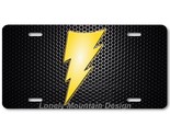 Shazam Lightning Inspired Art on Mesh FLAT Aluminum Novelty License Tag ... - $17.99