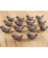 14 CAST IRON BIRD CABINET KNOBS PULLS DRAWER DRESSER HANDLES RUSTIC BIRD... - $60.33 CAD