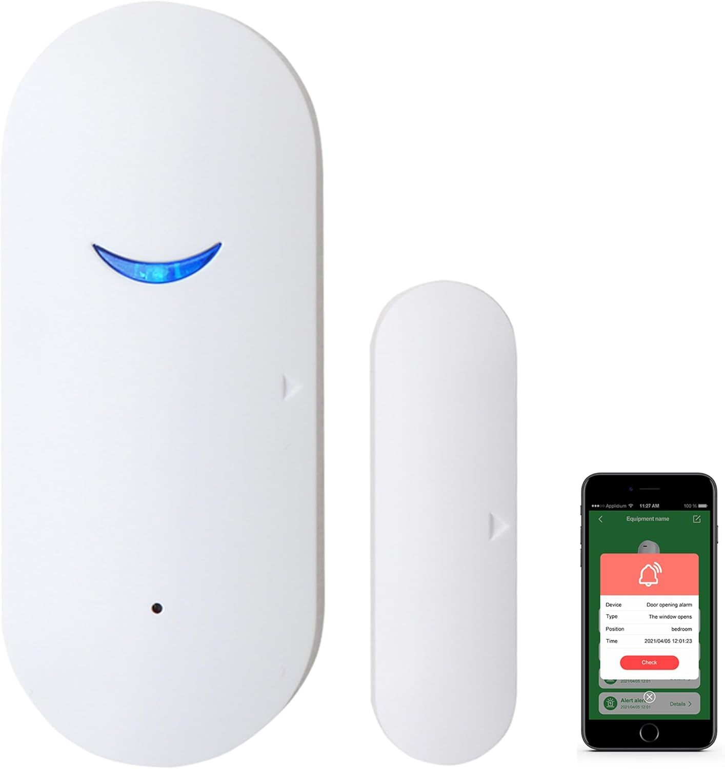 This Set Of Three Wifi Door Sensor Detectors Is Compatible With Alexa An... - $34.93