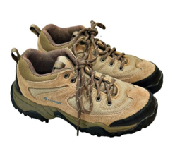 Columbia Trail Meister Hiking Boots Shoes Womens SIZE 7 Low Cut Beige Outdoor - £20.40 GBP