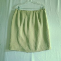 Jones New York  Womens Pencil Skirt Light Lime Green 100% Silk - £11.13 GBP