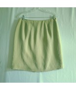 Jones New York  Womens Pencil Skirt Light Lime Green 100% Silk - $14.55