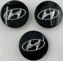 Hyundai Wheel Center Cap Set of 3 Black 2-1/4 inch OEM H01B28018 - $35.99