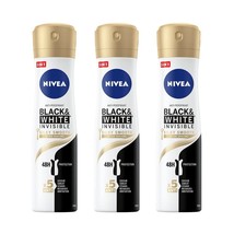 Nivea Black &amp; White Invisible Silky Smooth 48H Anti-Perspirant Spray 150... - £28.76 GBP