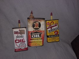 Vintage Advertising Cans -Lot of 3  MASTER MECHANIC OIL-LIQUID WRENCH-3 ... - $23.36