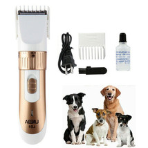 Dog Cat Pet Grooming Kit Rechargeable Cordless Electric Hair Clipper Tri... - £20.49 GBP