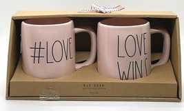 Rae Dunn Love Wins Coffee Mug Set Pink Valentines Day #Love &amp; Love Wins New - £35.29 GBP