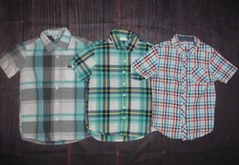 Boys Short Sleeve Plaid Button Up Shirt Lot Size 7-8 Old Navy Gymboree C... - $16.99
