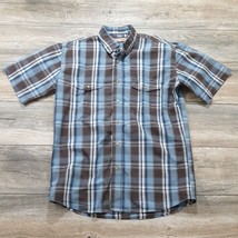 Cody James Mens Large Short Sleeve Shirt Country Casual Plaid Work Weekend - £14.45 GBP