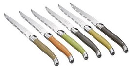Laguiole Natura 6 Steak Knifes Mix and Match  Combo set in  Wood Tray - $75.00