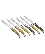 Laguiole Natura 6 Steak Knifes Mix and Match  Combo set in  Wood Tray - $75.00