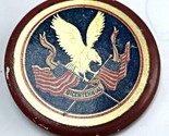 Vtg 1976 USA Bicentennial Red &amp; Gold Soaring Eagle Pinback Button Flags ... - £7.79 GBP