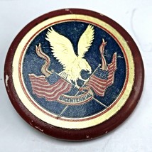 Vtg 1976 USA Bicentennial Red &amp; Gold Soaring Eagle Pinback Button Flags 1 3/4&quot; - £7.68 GBP