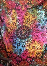 Twin Indian Star Hippie Wall Hanging Psychedelic Mandala Tapestry Tie Dye Throw - £10.65 GBP