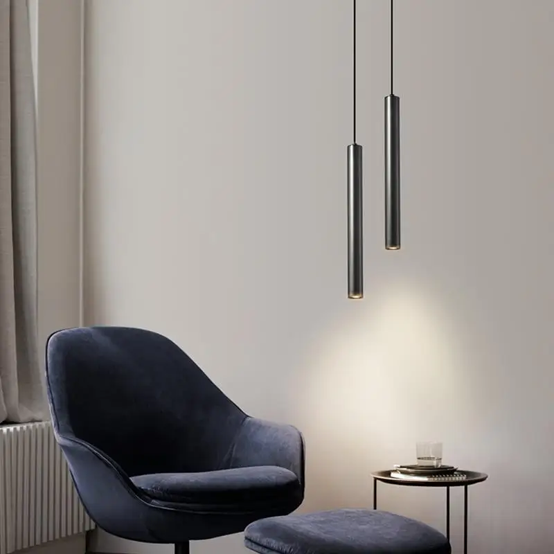 Nordic Style Black Pendant Light Fixtures Adjustable Indoor Interior Pen... - $38.12+