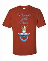 Kellyww Mommy&#39;s Little Prince Pacifier with Crown Design - Unisex T-Shirt Orange - £29.66 GBP