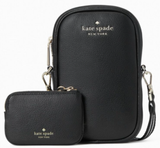 NWB Kate Spade Rosie North South Crossbody Black Leather K4854 $279 Gift Bag FS - £106.82 GBP
