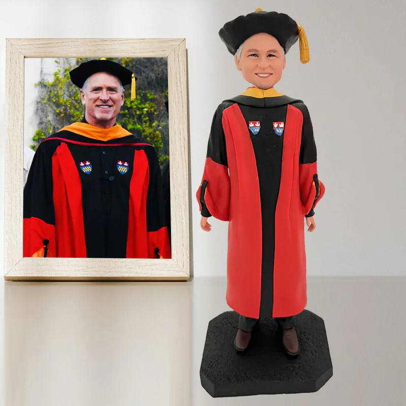PhD Graduation Bobblehead - Custom Academic Gown Figurine from Your Photo - $1,691.23 MXN+