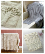 2 x Vintage Knitting Patterns - Tree of Life, Apple Tree - Bed Blanket, ... - £6.40 GBP