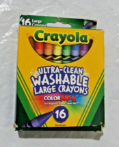 Box of Crayola Ultra Clean Washable Large Crayons Color MAX 16 ct - £8.64 GBP