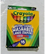 Box of Crayola Ultra Clean Washable Large Crayons Color MAX 16 ct - £8.64 GBP