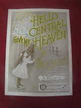 Antique 1900s &quot;Hello, Central - Give Me Heaven&quot; Sheet Music #337 - £15.28 GBP