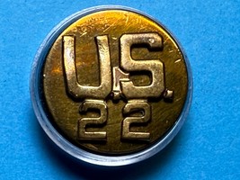 CIRCA 1937-1943, U.S, 22nd REGIMENT, COLLAR DISK, TYPE III, ENLISTED, U.... - €12,84 EUR
