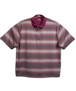 PGA Tour Golf Polo Shirt Men&#39;s XXXL 4XL Multicolor Striped Purple White ... - £11.64 GBP