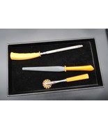 Vintage Bakelite Kitchen Baing Utensils Yellow Butterscotch 3 Piece Lot ... - $29.99