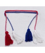 Native American 41.5&quot; Woven Yarn Belt Red White Blue Boys Child Sash Reg... - $68.92 CAD