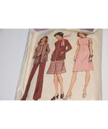 Vintage 1974 Simplicity 6614 Dress Cardigan Pants Pattern Size 14 1/2 Bu... - $16.68 CAD