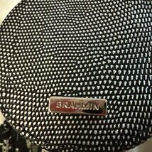 BRAHMIN CIRCLE COIN PURSE BLACK LUXE LEISURE SILVER NWT BEAUTY - $67.04