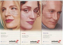 Swissair 1st Class Business Class &amp; Economy Class Brochures - £22.15 GBP